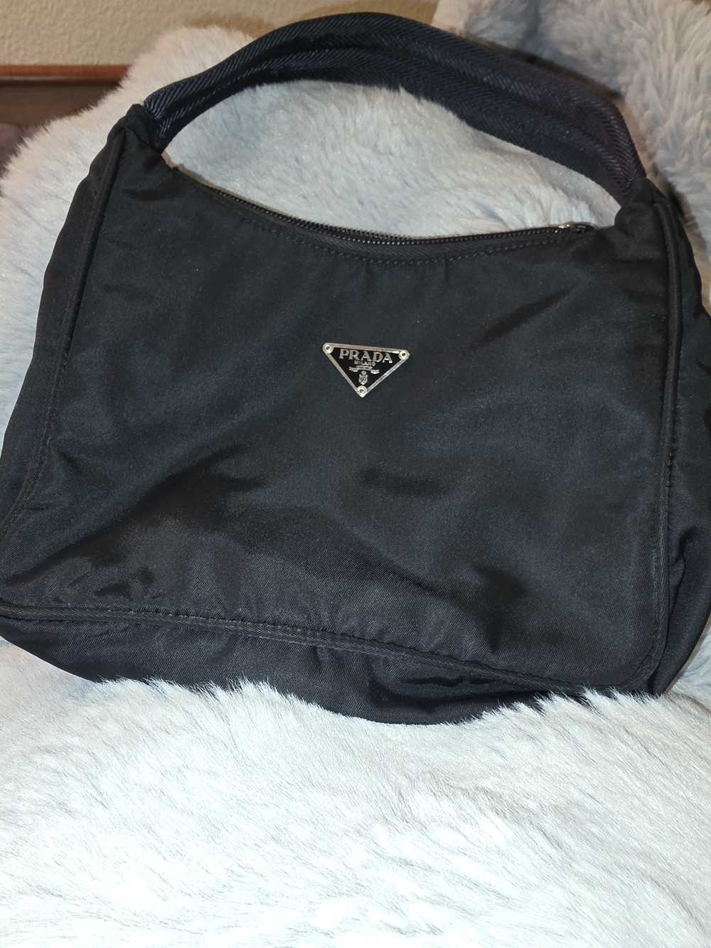 Prada Black Nylon Mini Shoulder Bag